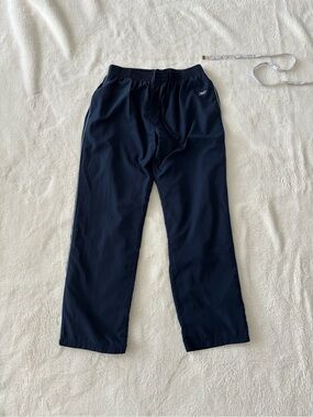 Vintage Reebok Women’s Windbreaker Track Pants Navy Blue Size M Y2K